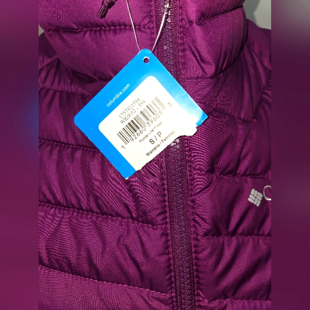 NWT Columbia Women's Purple Omni-Heat Puffer Vest - Picture 6 of 15
